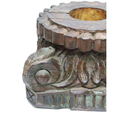 Świecznik z drewna egzotycznego Rzeźbiony XL